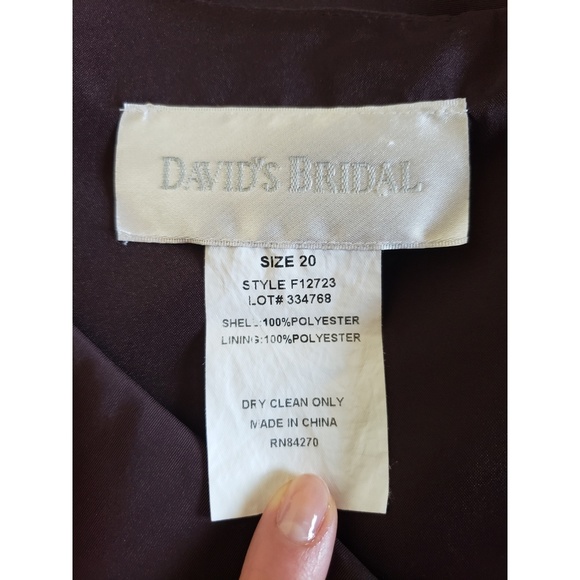 David's Bridal Chocolate Brown Dress - Picture 6 of 6